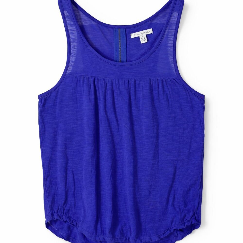 American Eagle Babydoll Tank Cobalt Blue Scoop Neck Y2K Size S